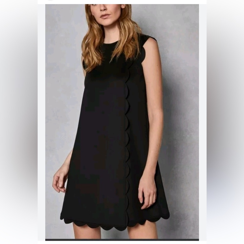 Ted Baker London Black A-Line faux wrap Dress in black Ted Baker 2